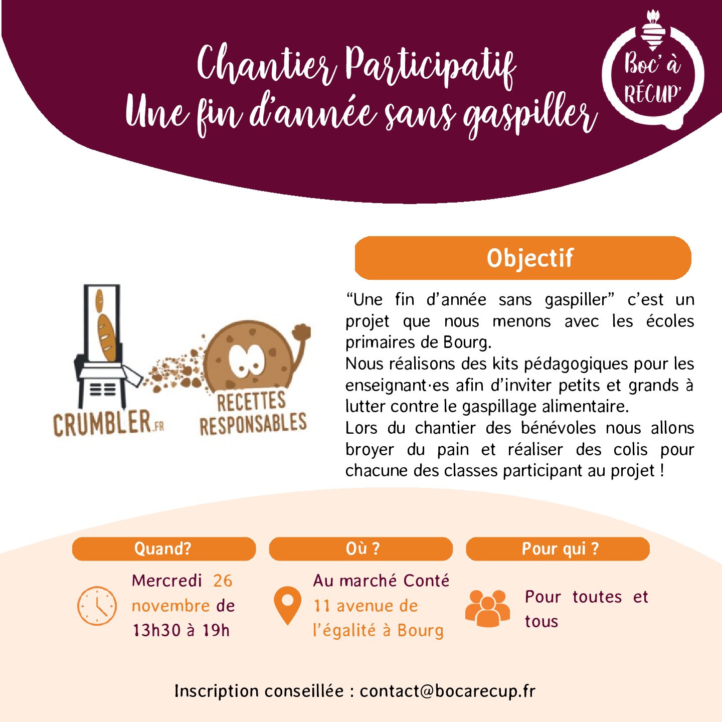 Chantier participatif une fin d'année sans gaspiller